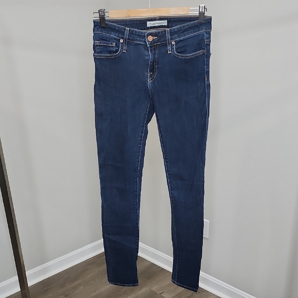 Joie Dark Womens Mid-Rise Skinny Blue Jeans Size 25 Inseam 30"